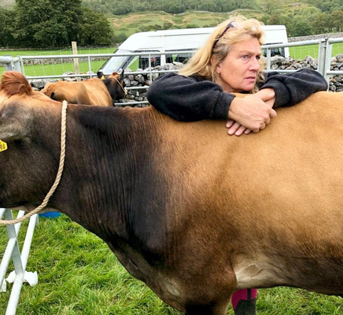 1st Choice Animals, Jill Clark and farm cow